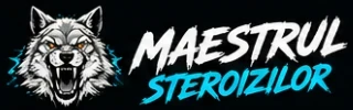 Logo Maestrul Steroizilor – lup cu inscripția Maestrul Steroizilor