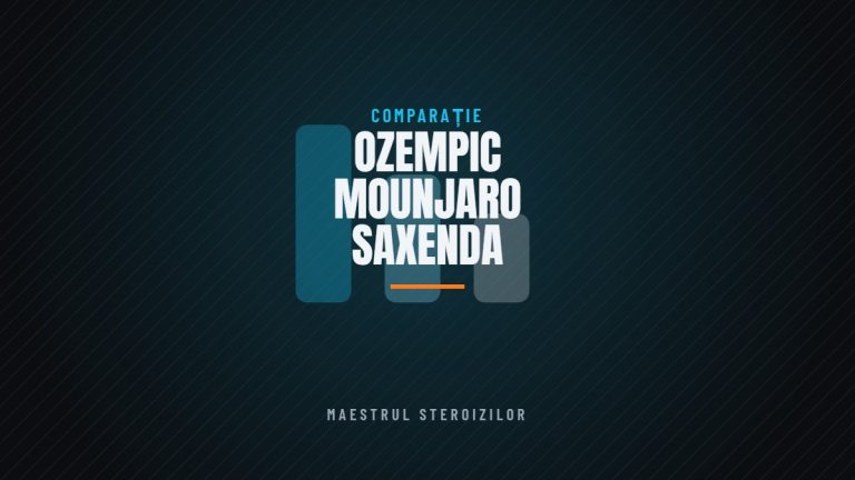 Grafică cu trei bare de înălțimi diferite, ilustrând comparația dintre Ozempic, Mounjaro și Saxenda