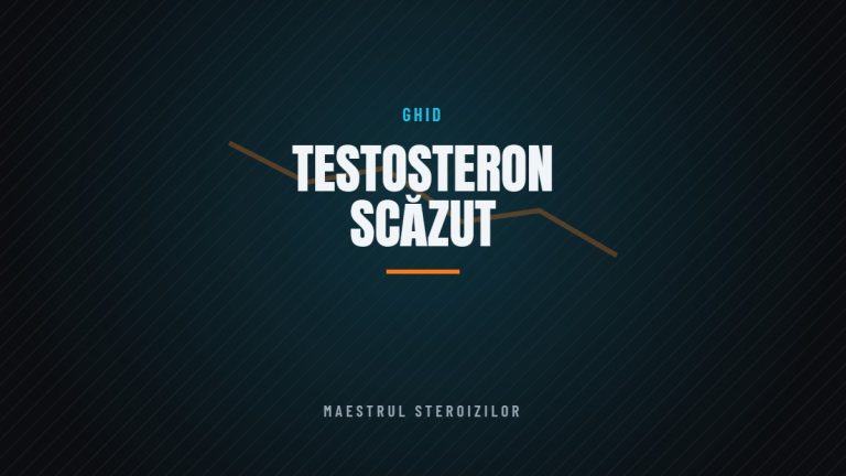 Grafică cu un grafic descendent, ilustrând articolul despre testosteronul scăzut la bărbați
